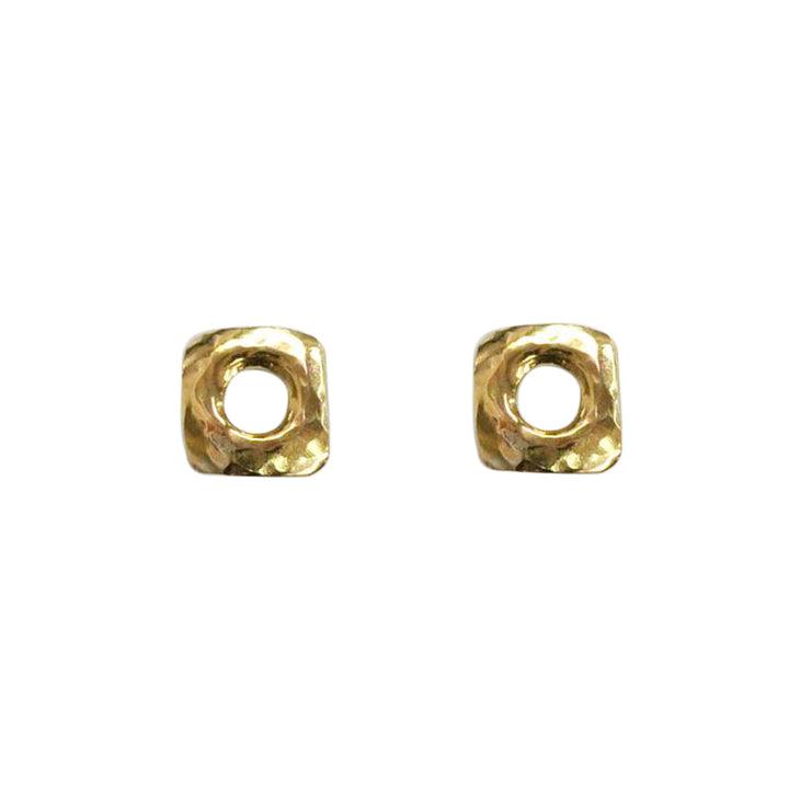 9k Gold Square Stud Earrings – Rococo Jewellery