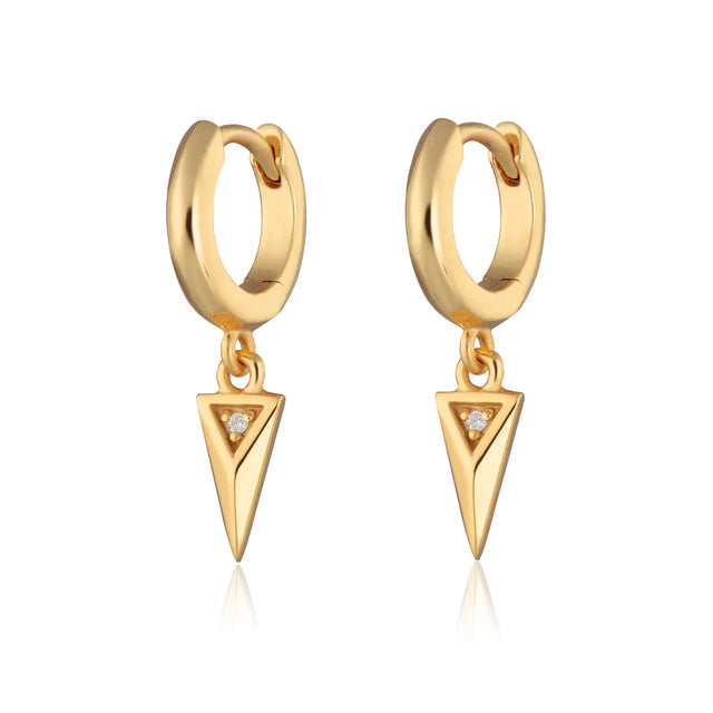 Scream Pretty Gold Vermeil Rebel Charm Hoop Earrings – Rococo