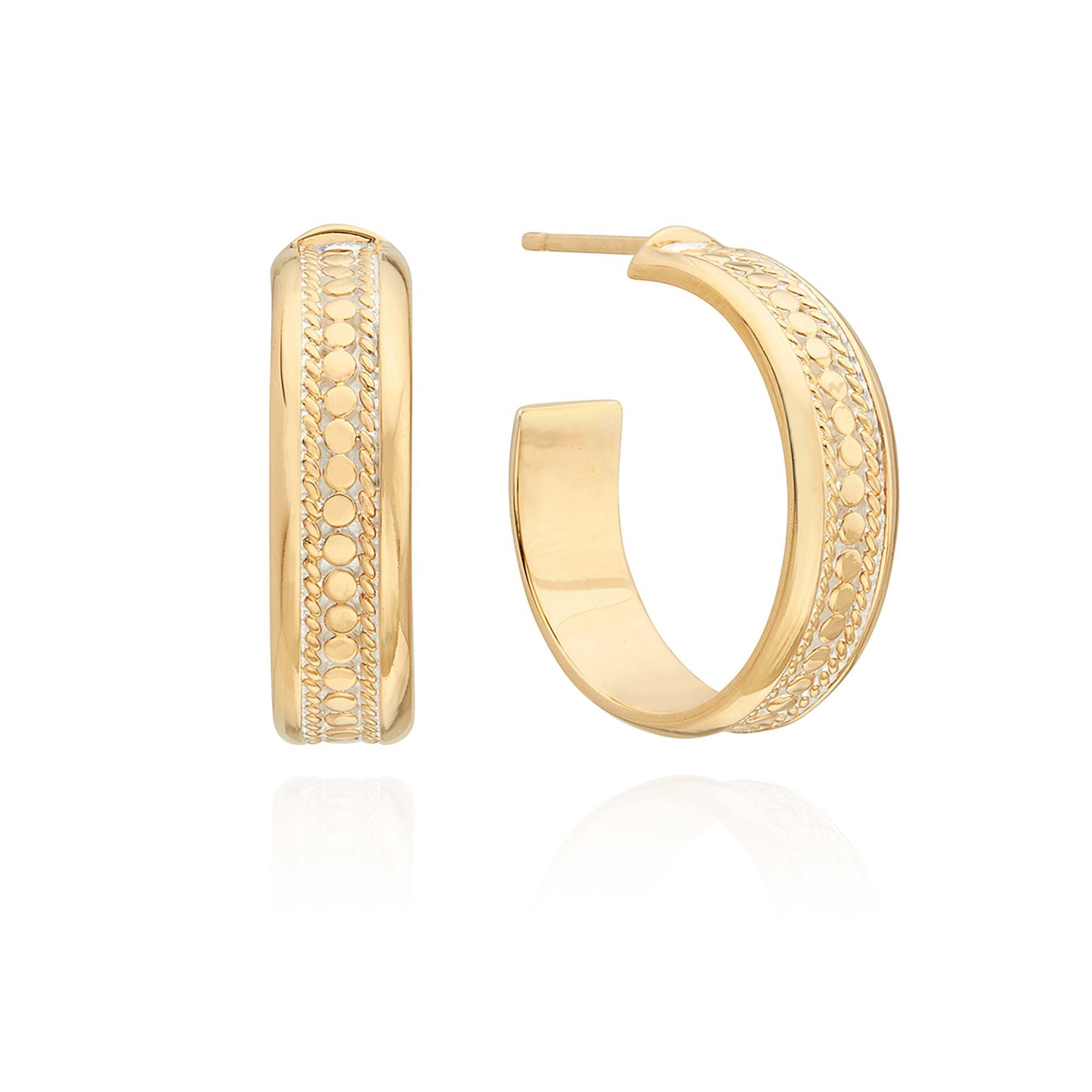 Anna Beck Smooth Rim Hoop Earrings Rococo Jewellery