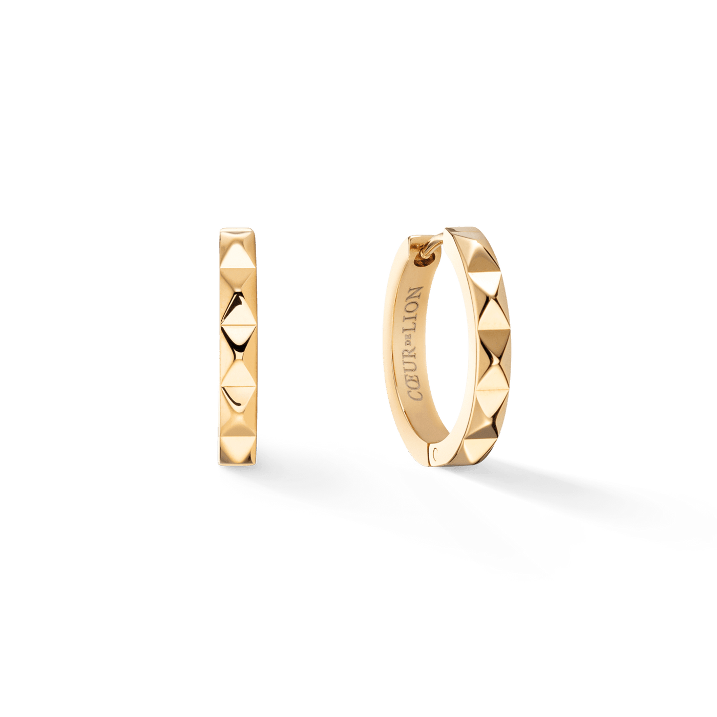 Coeur De Lion Gold Spikes Hoop Earrings - Rococo Jewellery