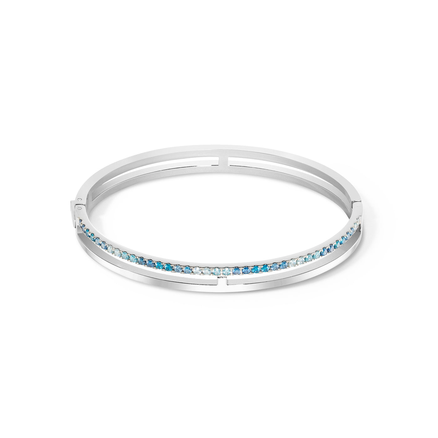 Coeur De Lion Eternal Unity Silver Blue Bangle