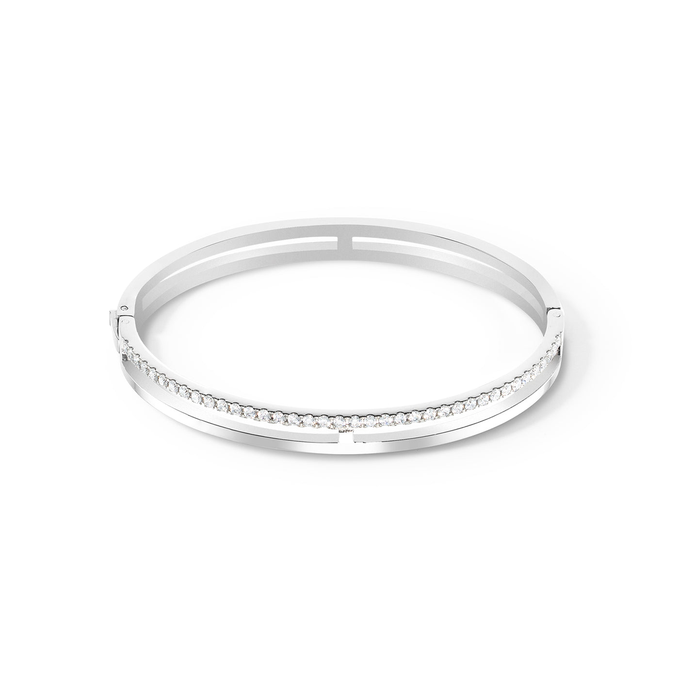 Coeur De Lion Eternal Unity Silver Crystal Bangle