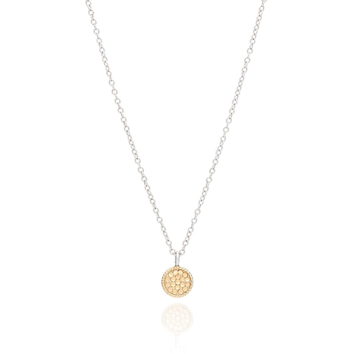 Anna Beck 18ct Gold Vermeil Silver Reversible Circle Necklace - Rococo Jewellery