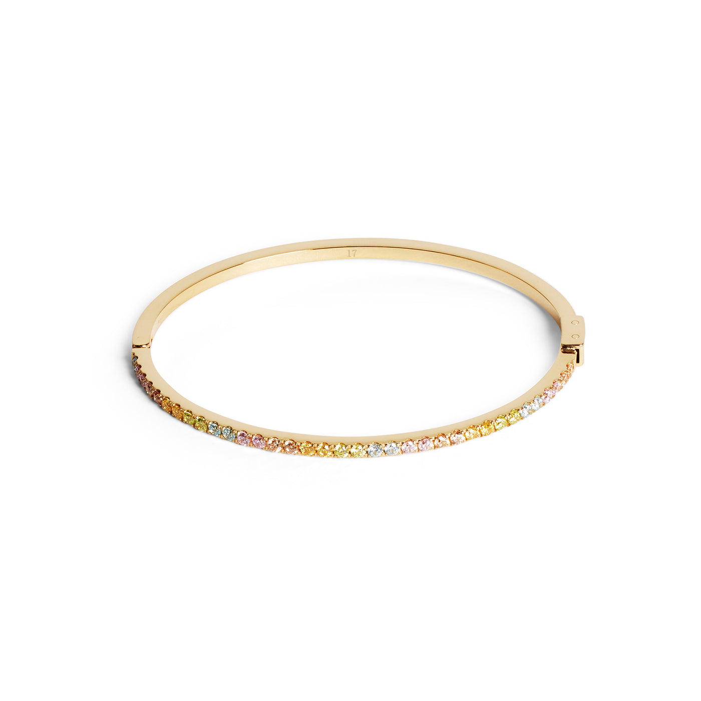 Coeur De Lion Gold Pastel Cubic Zirconia Eternal Love Bangle