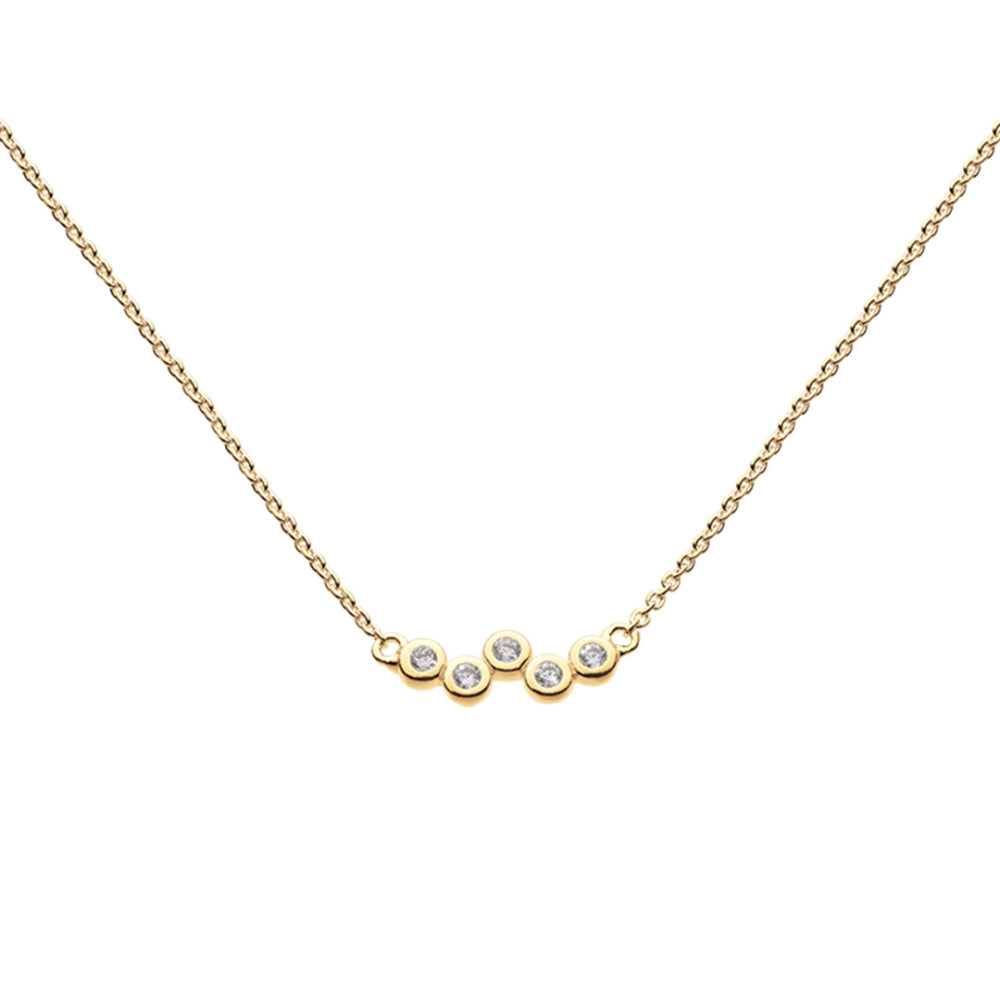 Scattered Gold Cubic Zirconia's Necklace