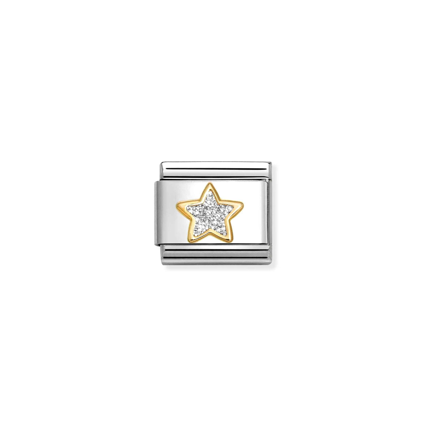 Nomination Classic Gold Silver Glitter Star Charm - Rococo Jewellery