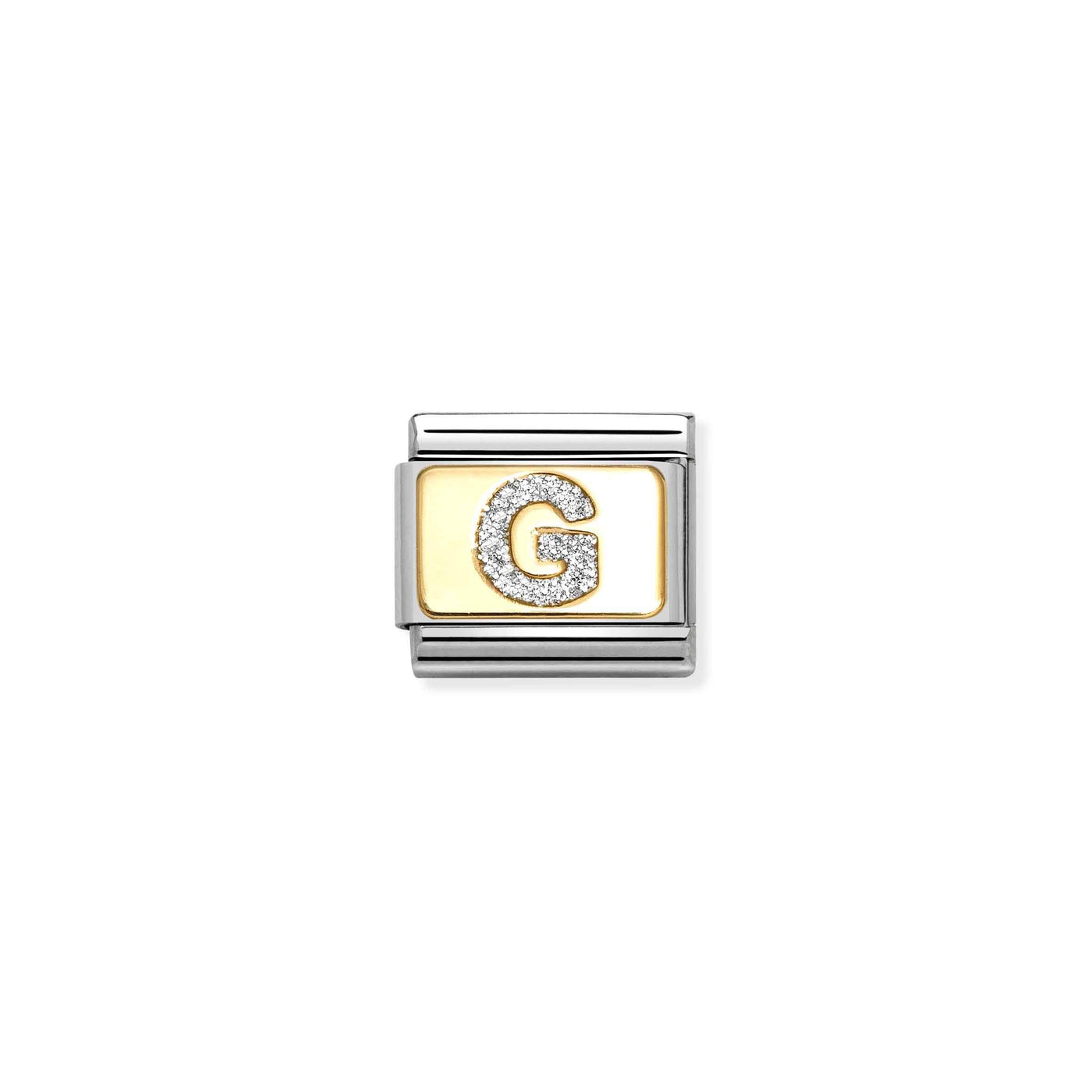 Nomination Classic Gold Glitter Letter G Charm - Rococo Jewellery