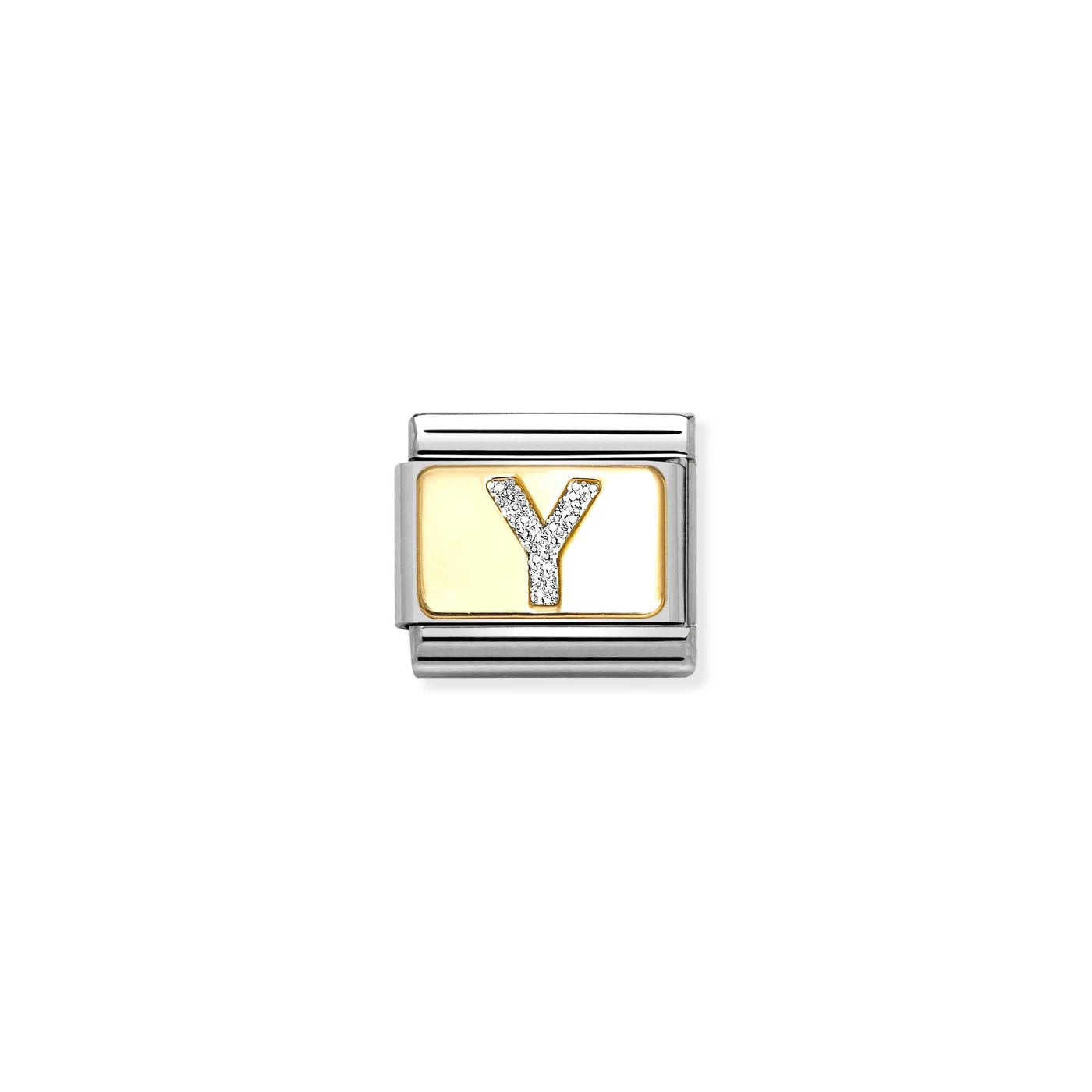Nomination Classic Gold Glitter Letter Y Charm - Rococo Jewellery