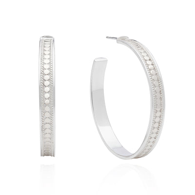 Anna Beck Silver Classic Large Hoop Earrings