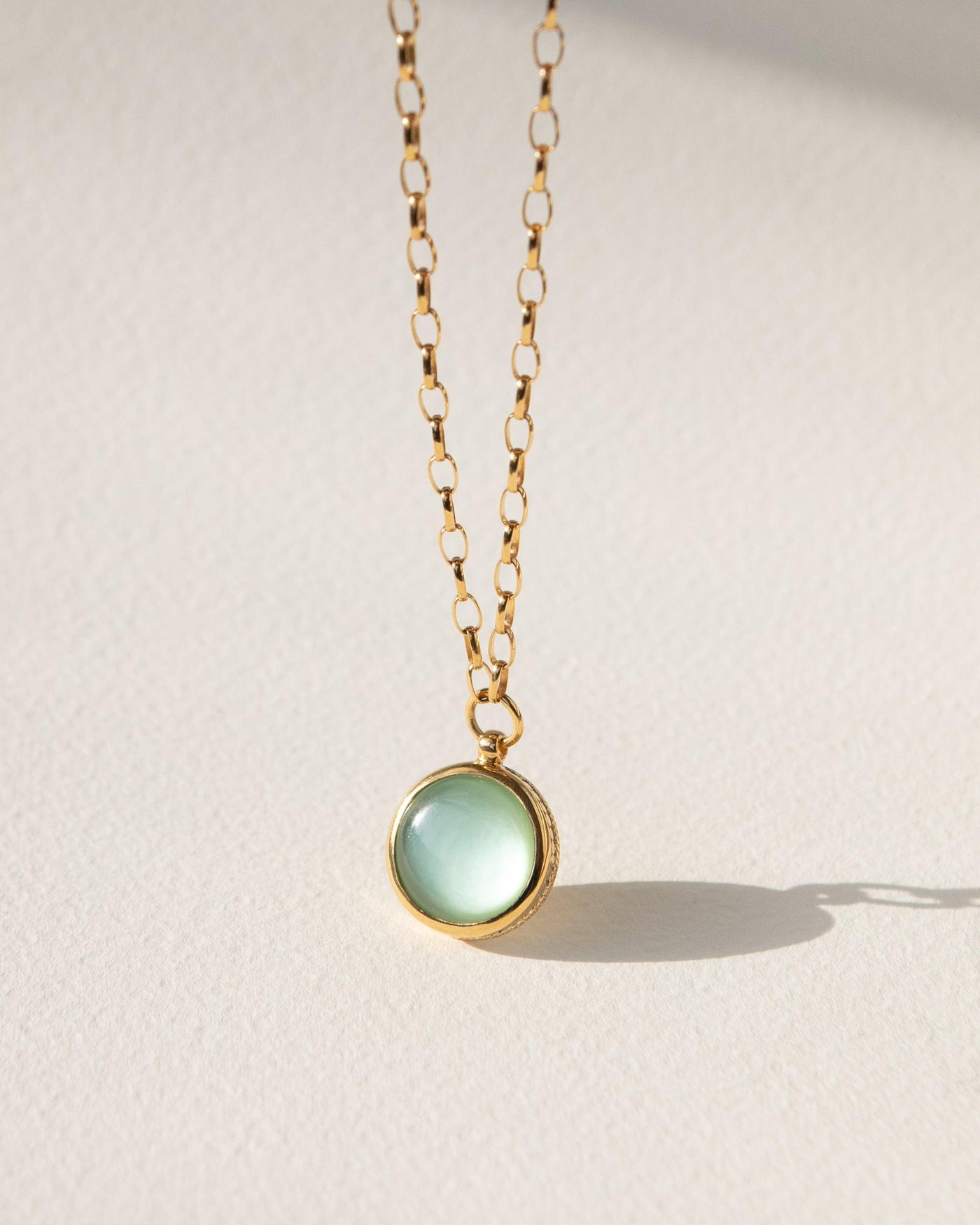 Anna Beck Gold Green Quartz Pendant Necklace