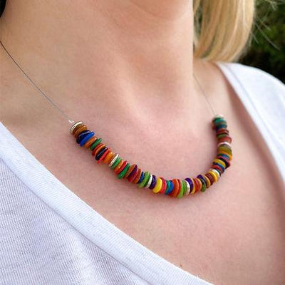 Carrie Elspeth Rainbow Shells Necklace - Rococo Jewellery