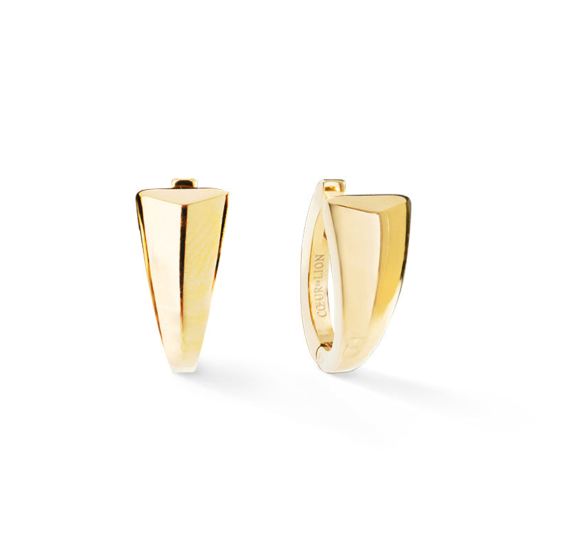 Coeur De Lion Gold Creole Tapered Earrings