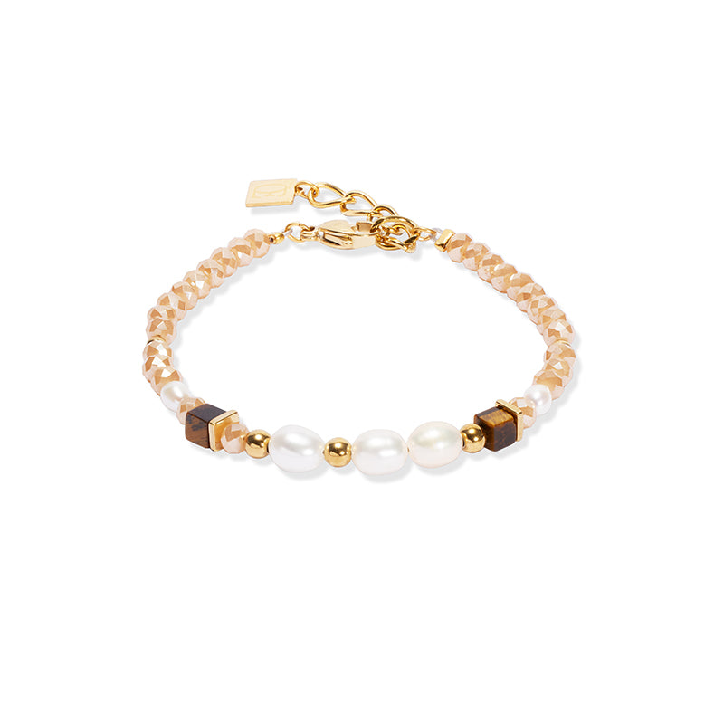 Coeur De Lion Cosmic Gold Brown Pearl  Bracelet