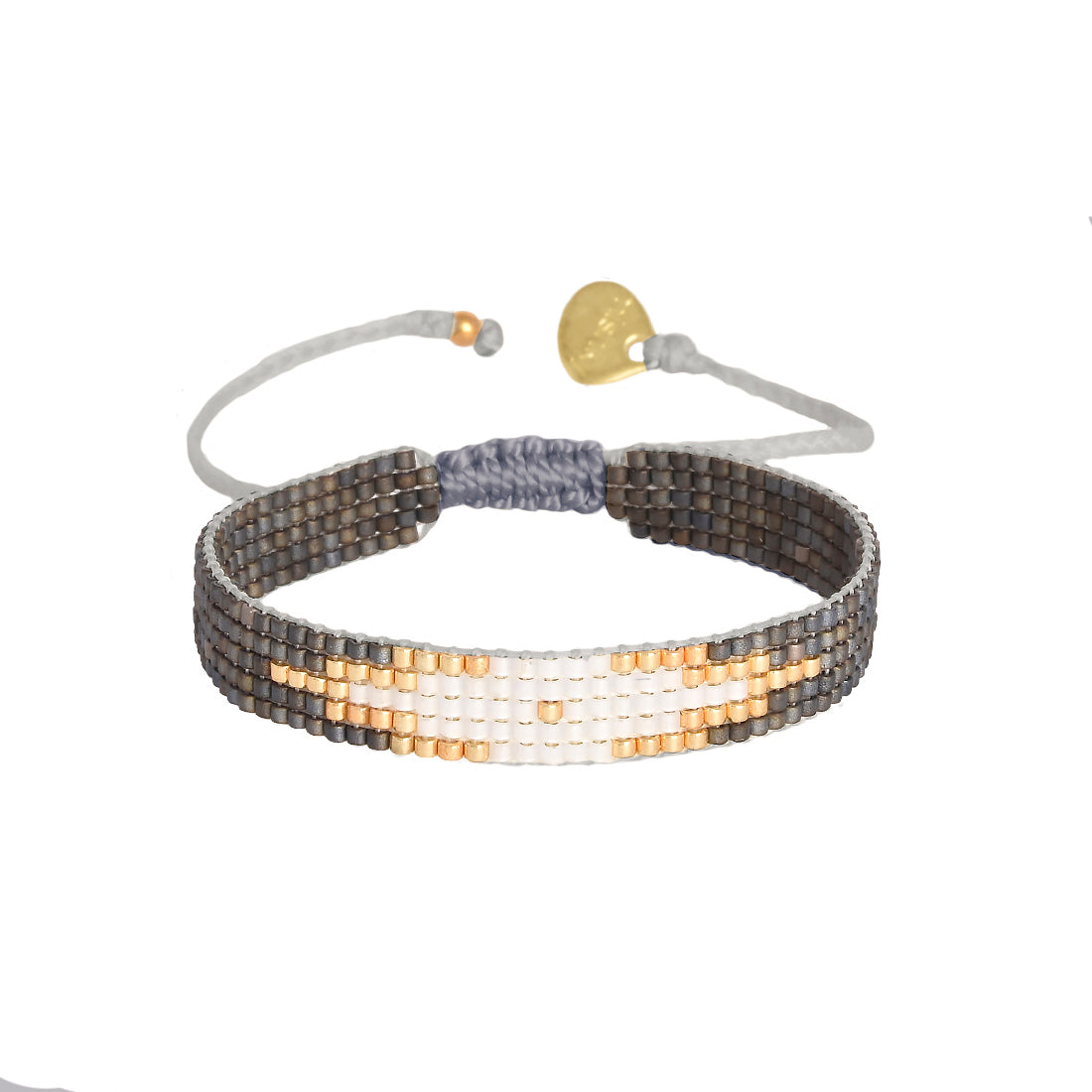 Mishky Brown Gold Beaded Bracelet