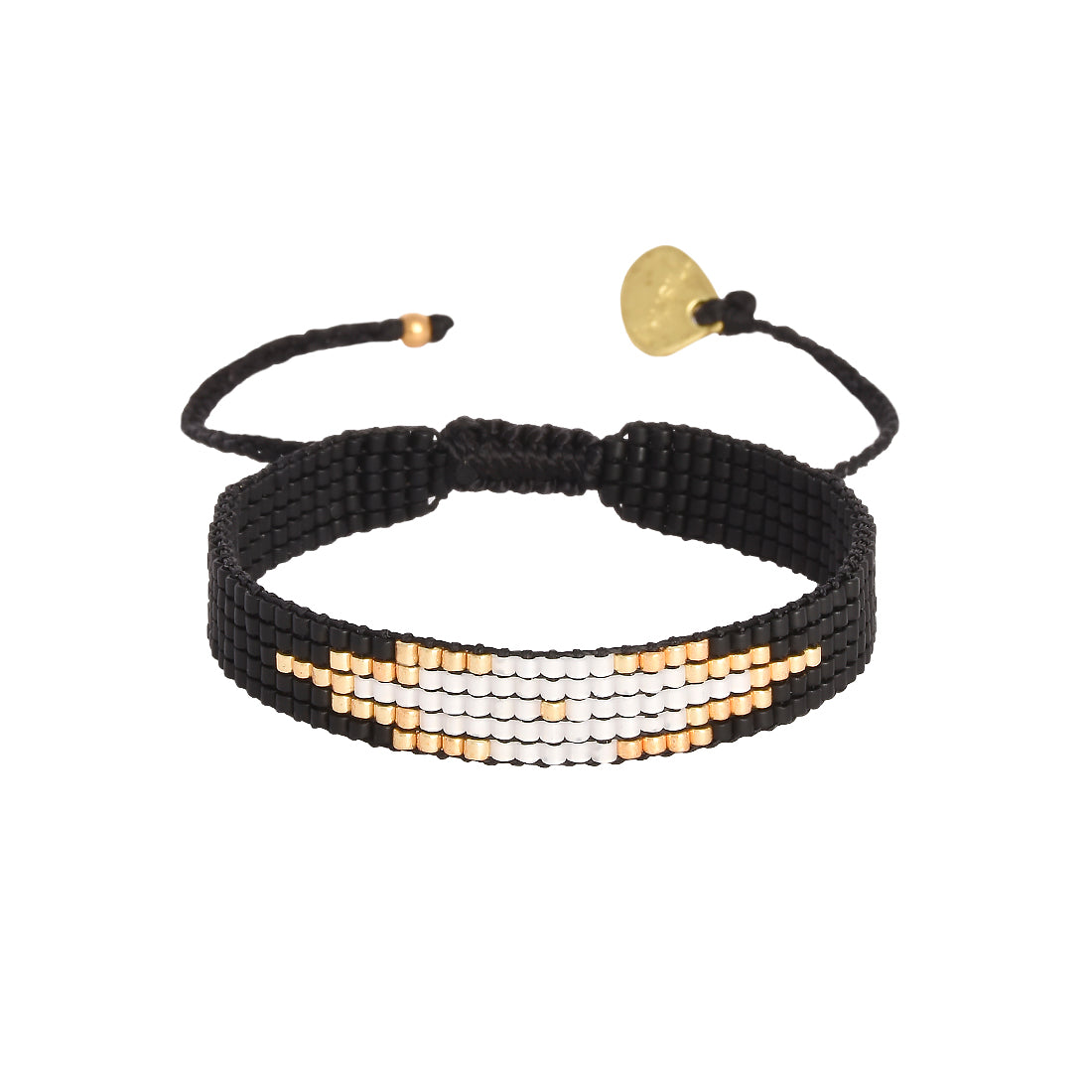 Mishky Black Gold Beaded Bracelet