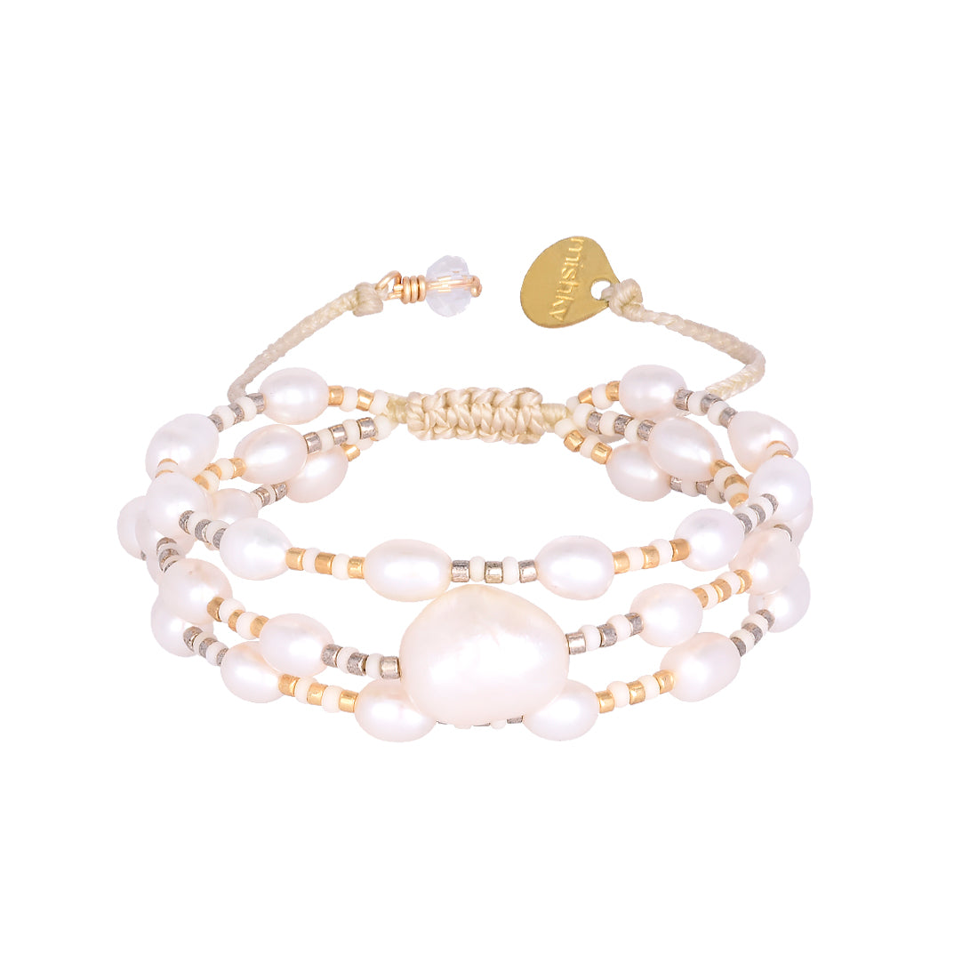 Mishky Maya Pearl Gold Bracelet