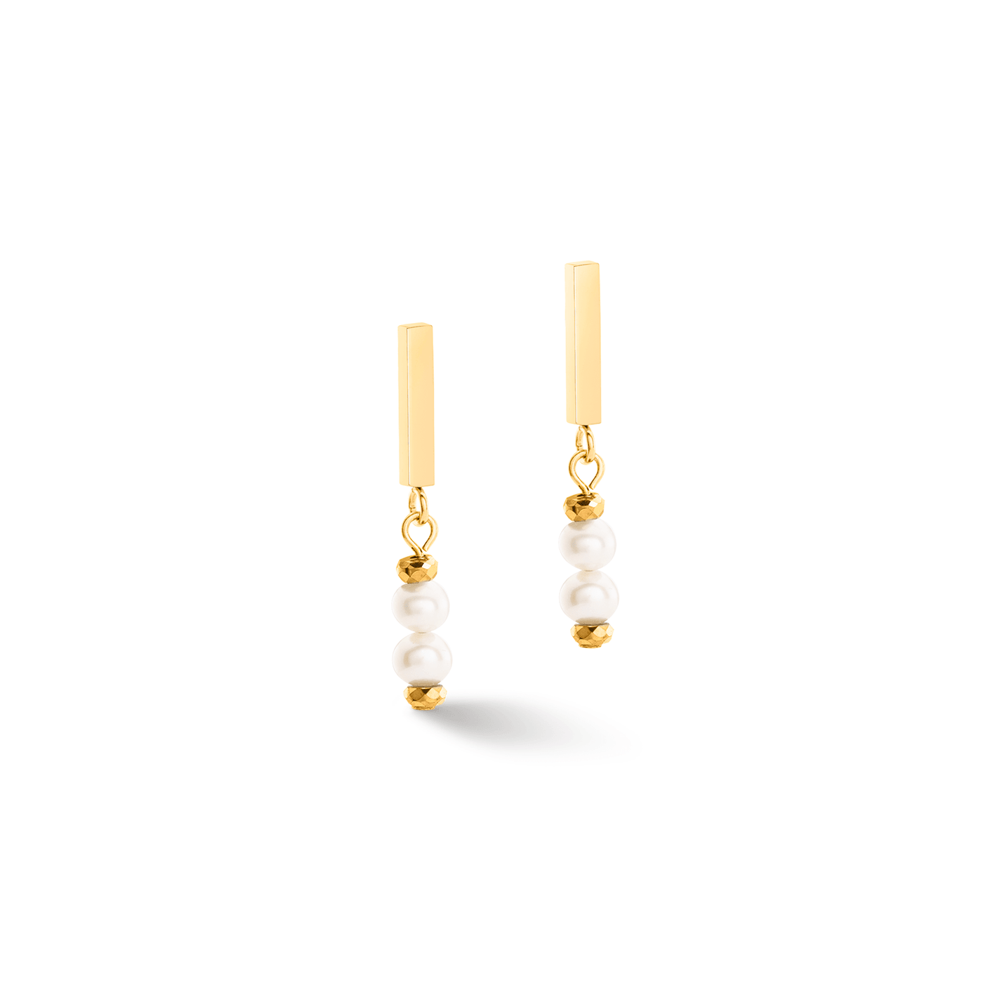Coeur De Lion Gold Freshwater Pearl Shape Shifter Earrings - Rococo Jewellery