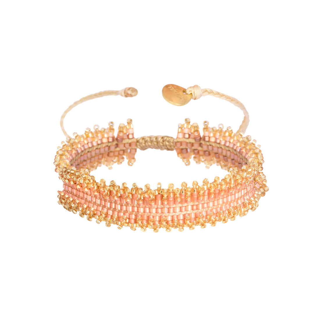 Mishky Boleros Gold Pink Beaded Bracelet