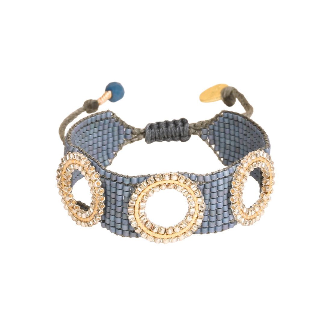 Mishky Threeos Blue Gold Bracelet