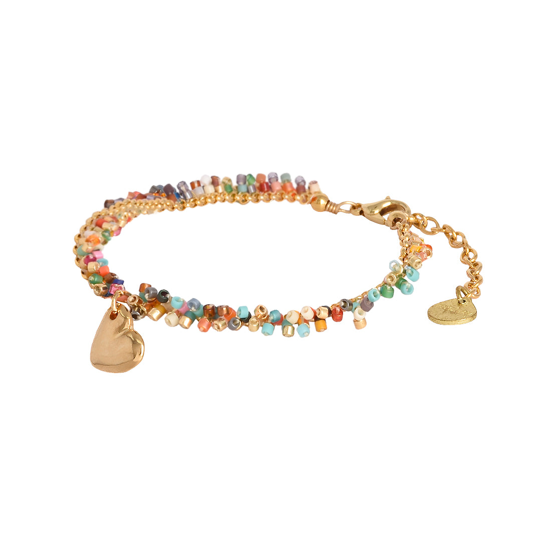 Mishky Flow Heart Multicolour Beaded Bracelet