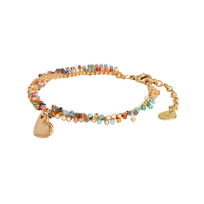 Mishky Flow Heart Multicolour Beaded Bracelet