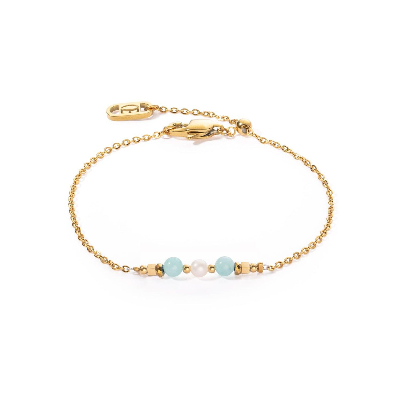 Coeur De Lion Princess Pearls Gold-Green Bracelet