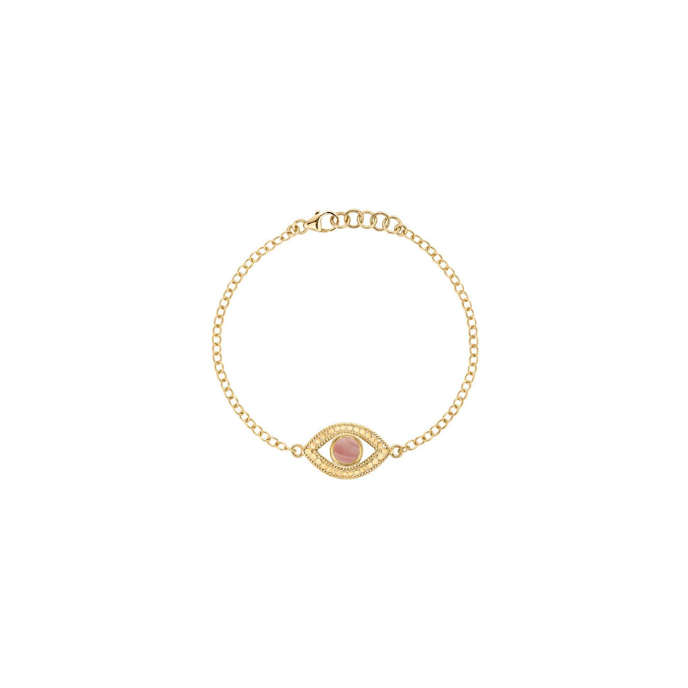 Anna Beck Gold Evil Eye Pink Opal Bracelet