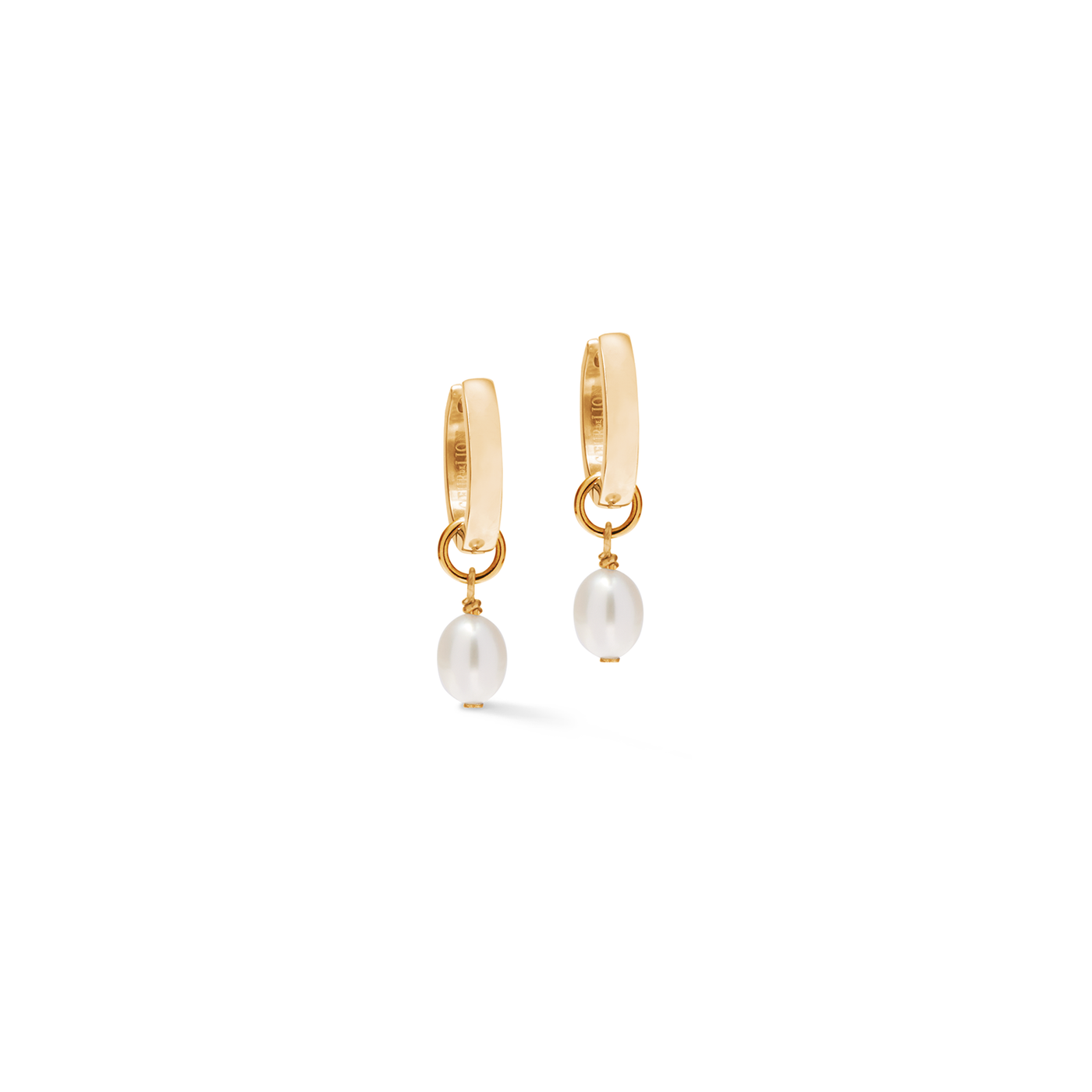 Coeur De Lion Cosmic Pearls Deep Gold Hoop Earrings