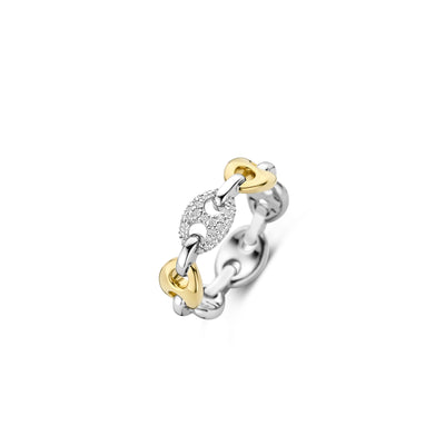 Ti Sento Gold Silver Coffee Bean Ring