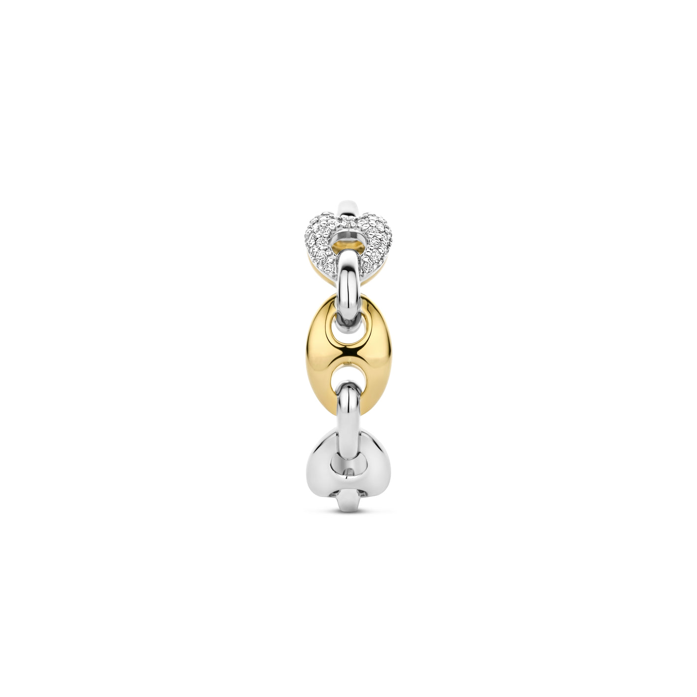 Ti Sento Gold Silver Coffee Bean Ring