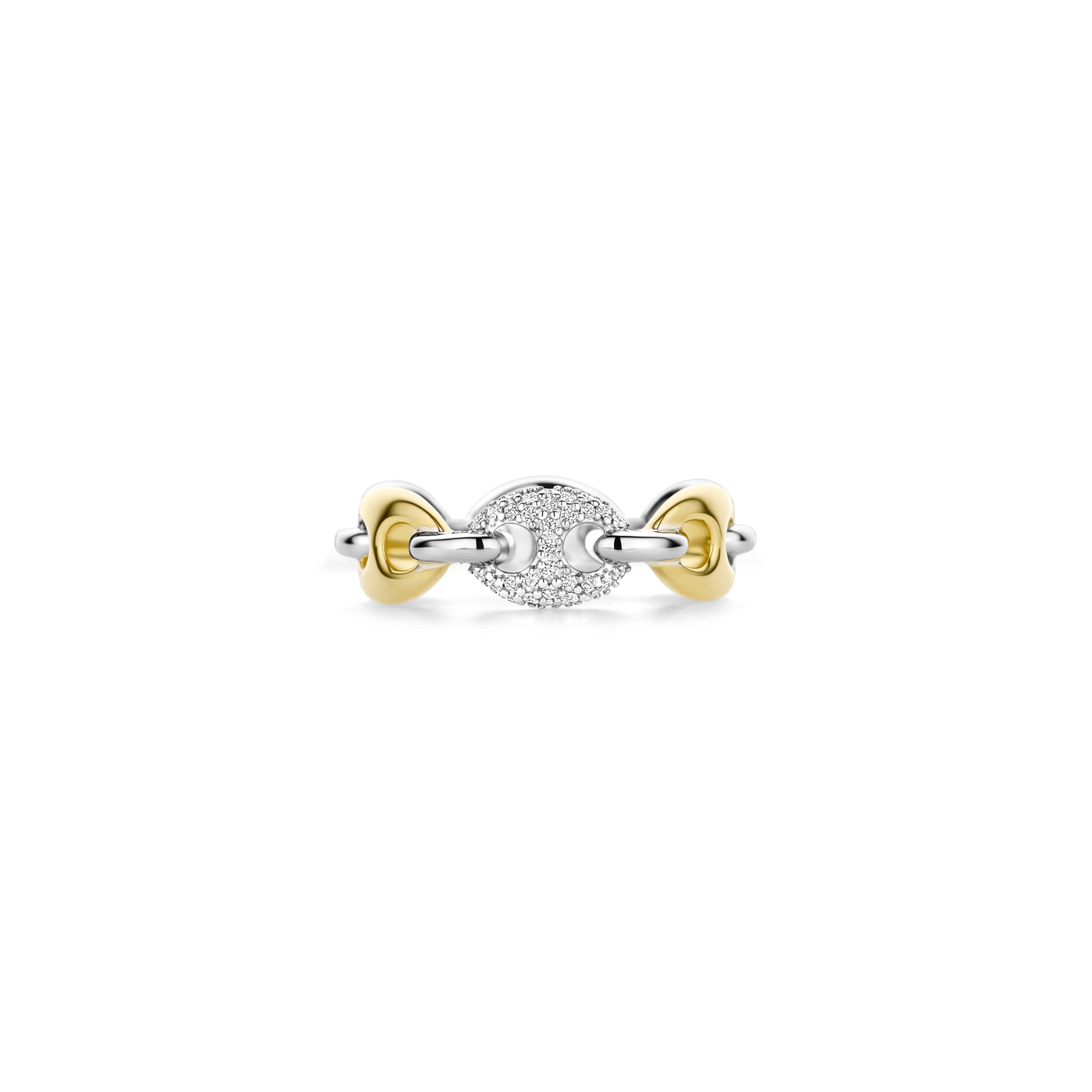 Ti Sento Gold Silver Coffee Bean Ring