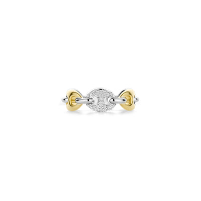 Ti Sento Gold Silver Coffee Bean Ring
