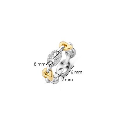 Ti Sento Gold Silver Coffee Bean Ring