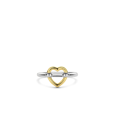 Ti Sento 18ct Gold Vermeil Silver Heart Ring - Rococo Jewellery