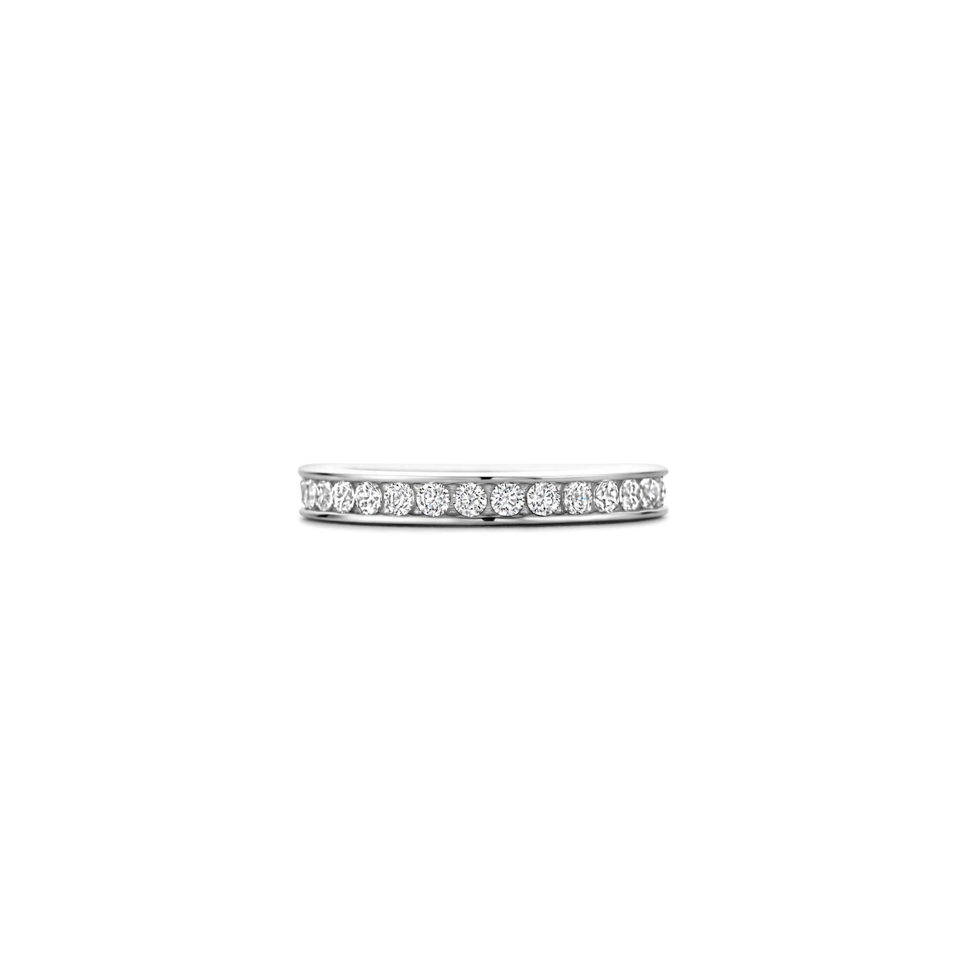 Ti Sento Sterling Silver Cubic Zirconia Pavé Set Ring