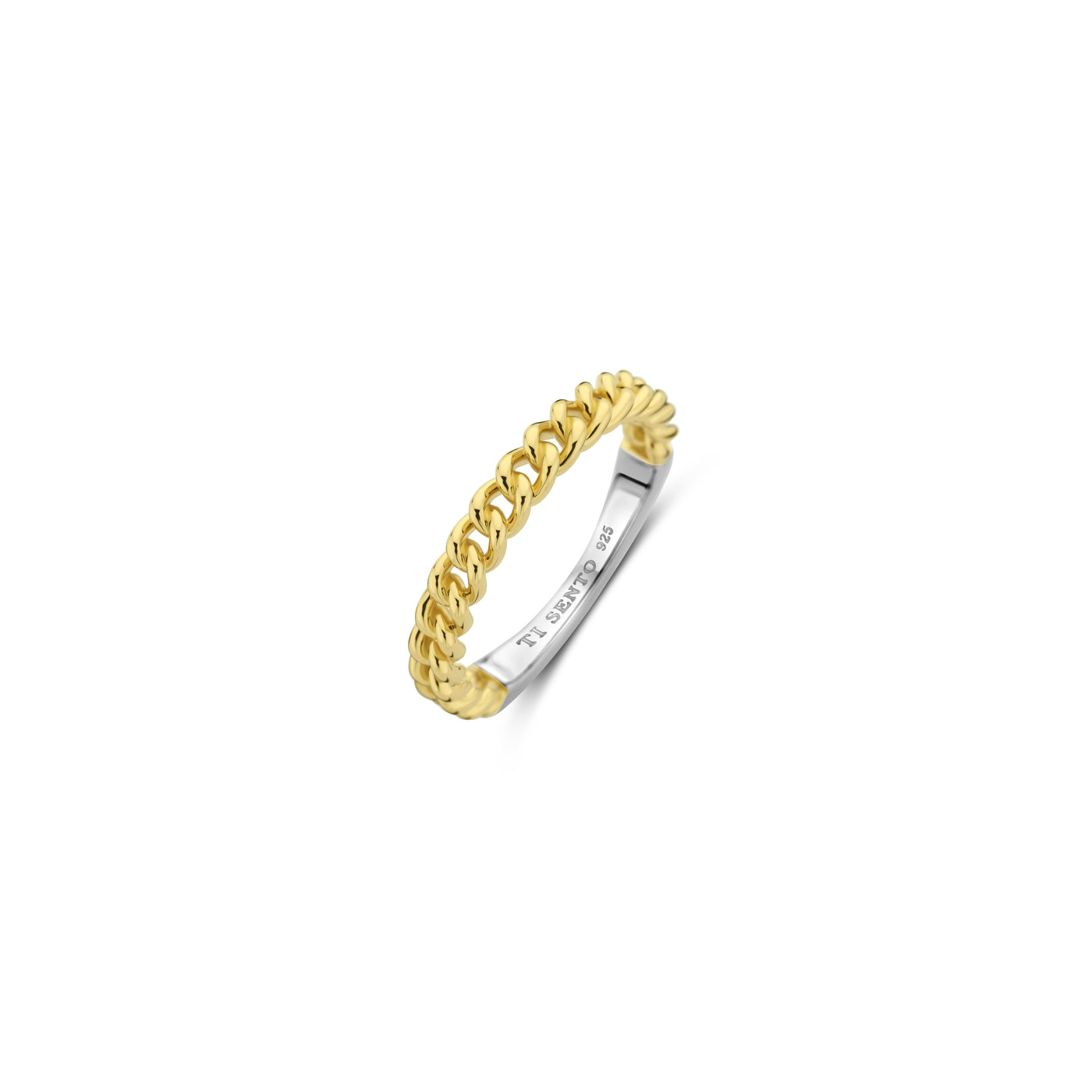 Ti Sento Silver and Gold Chain Ring