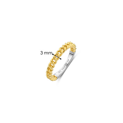 Ti Sento Silver and Gold Chain Ring