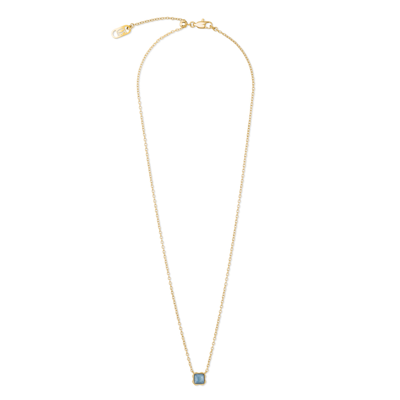 Coeur De Lion Gold March Birthstone Blue Aventurine Necklace