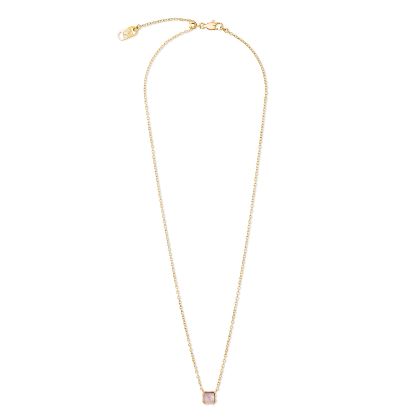 Coeur De Lion Gold October Birthstone Rose Quartz Necklace