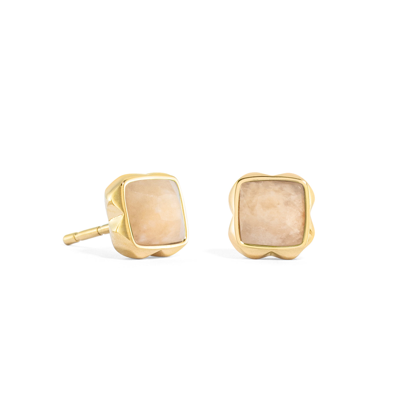 Coeur De Lion Gold June Birthstone Cream Jade Earrings