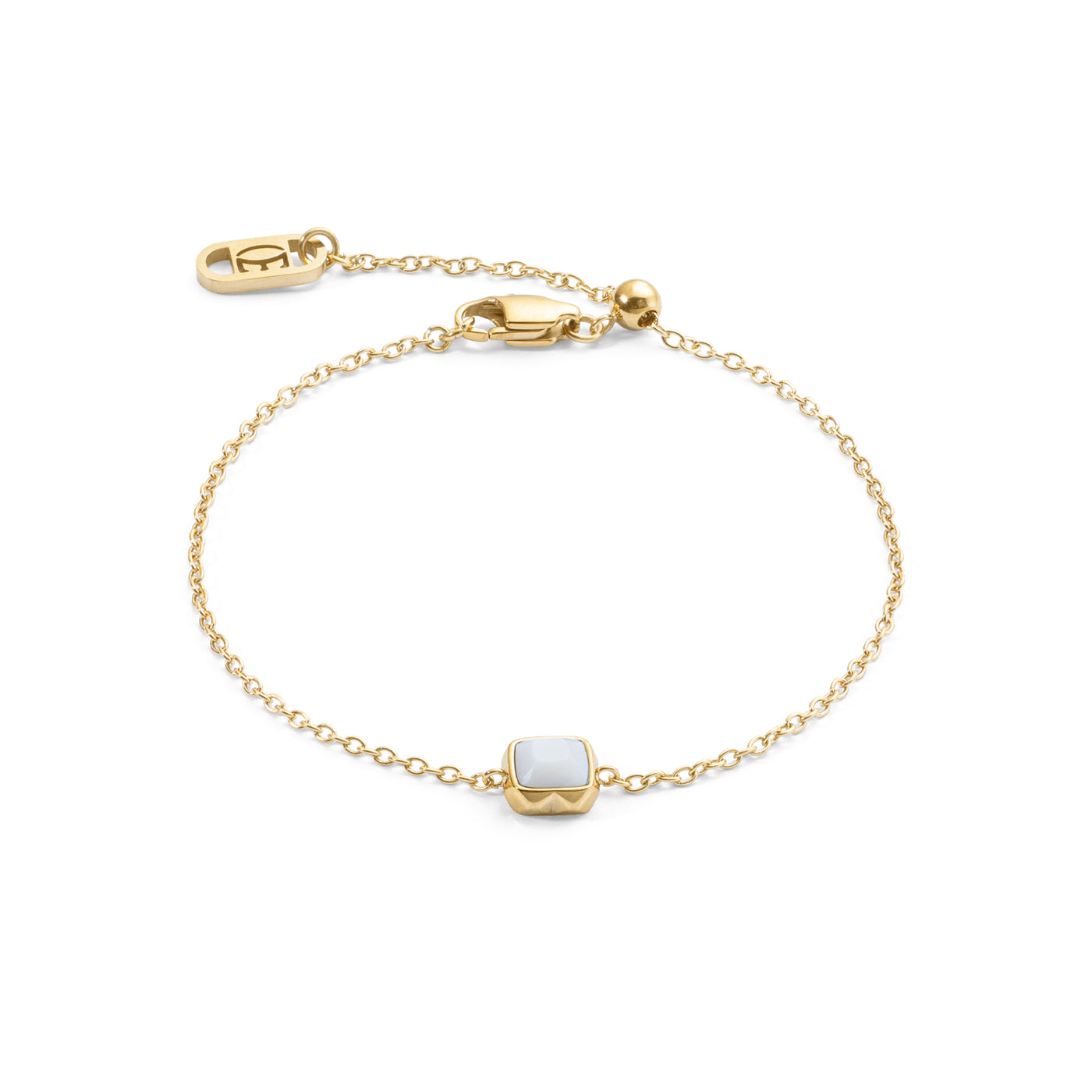 Coeur De Lion Gold April Birthstone White Quartz Bracelet