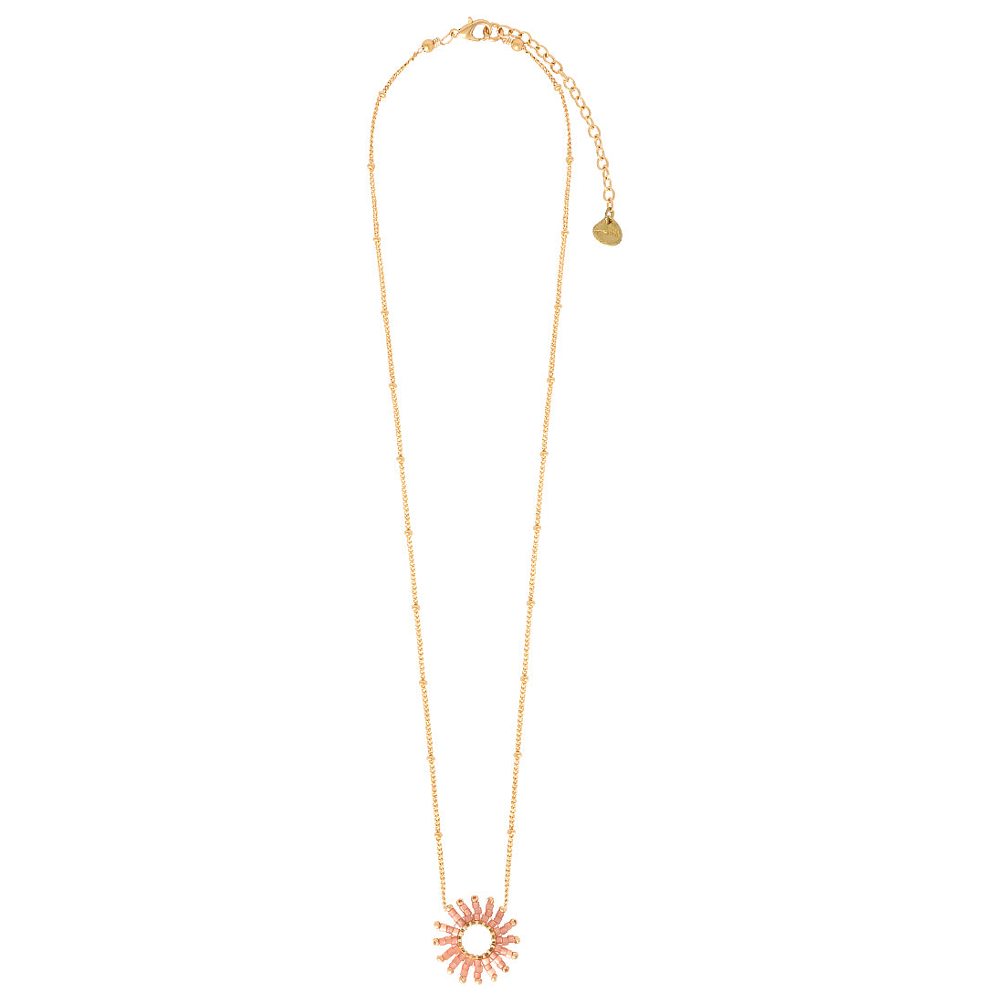 Mishky Fringe Sun Small Pink Necklace