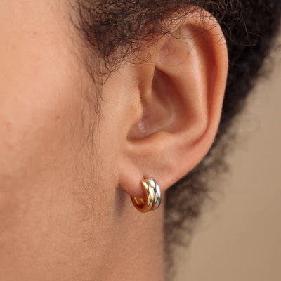 Scream Pretty Mixed Metal Huggie Earrings