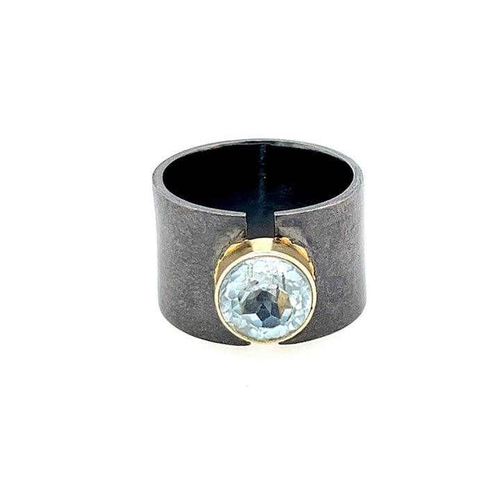 Gold Vermeil Sterling Silver Aquamarine Ring - Rococo Jewellery