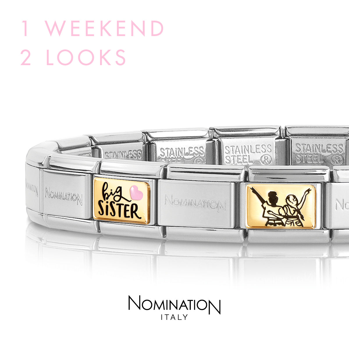 Nomination Classic 18ct Gold Big Sister Charm