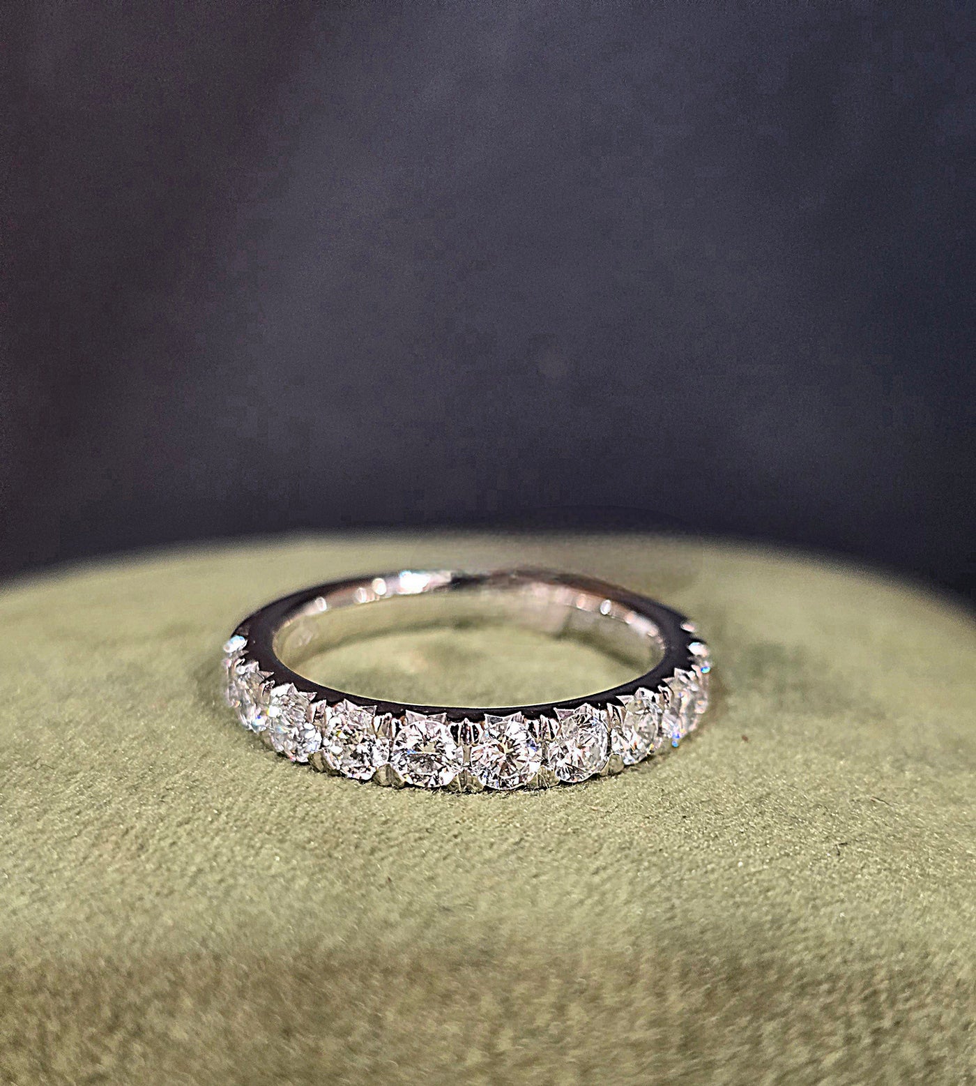 Platinum Diamond 11 Stone Band Ring