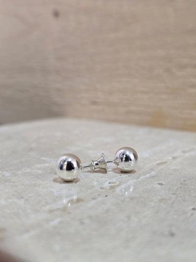 Sterling Silver Ball Stud Earrings