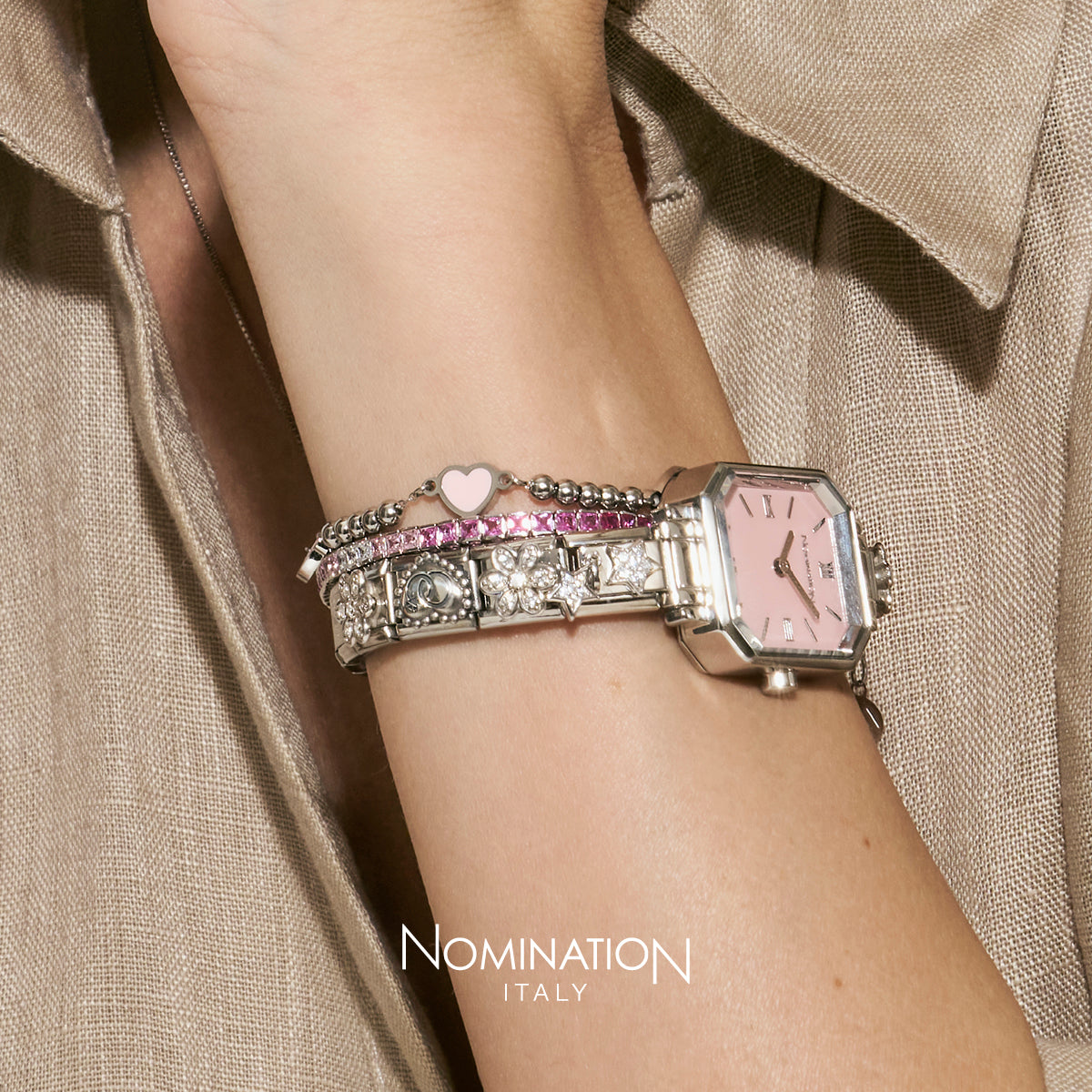 Nomination Paris Sunray Silver Watch with Stones