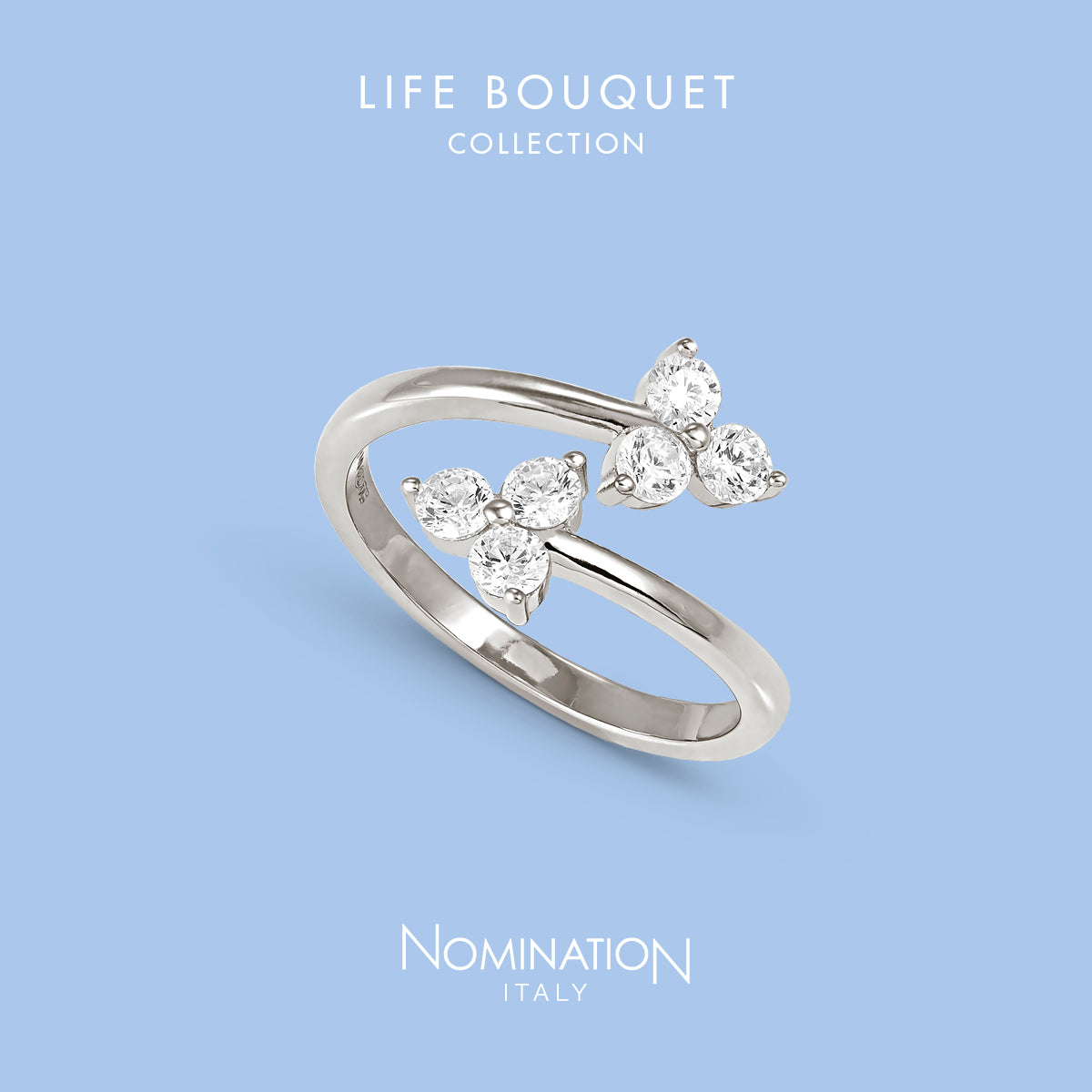 Nomination Life Bouquet Sterling Silver Cubic Zirconia Ring
