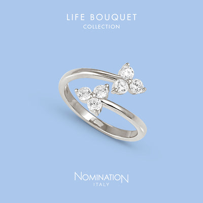 Nomination Life Bouquet Sterling Silver Cubic Zirconia Ring